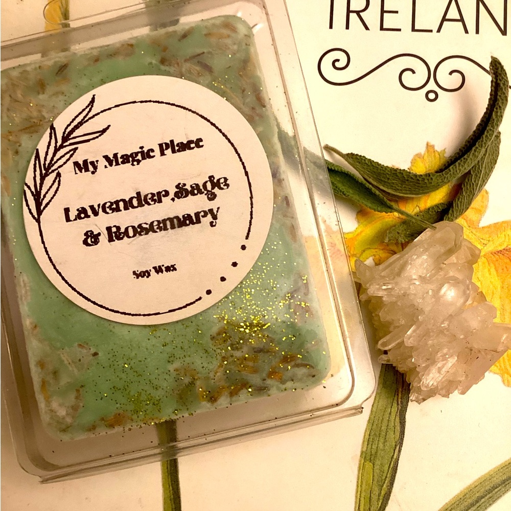Lavender sage and rosemary soy wax melts handmade new with tags ✨🌿✨🧚♀️